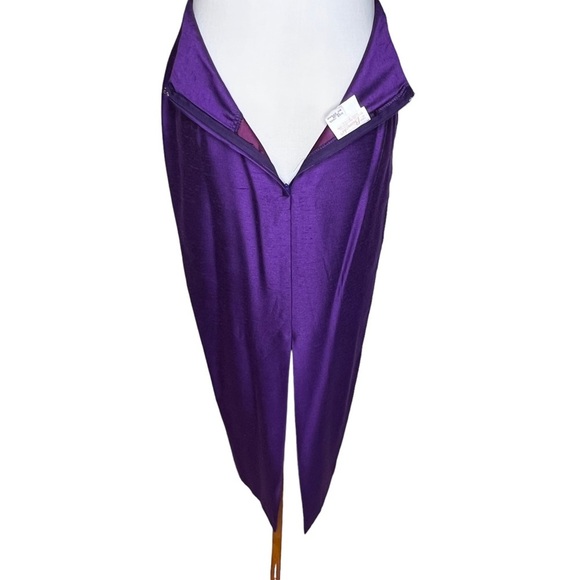 1960s Bianchi Two Piece Formal Dupioni Silk Power Suit Maxi Skirt Blouse Small - Picture 10 of 16